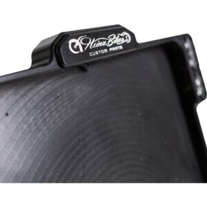 ALL-INN 2.0 License Plate Base Plate Turn Signal/Brake Light/Taillight and License Plate Light, German Size 220x200mm Black Anodized