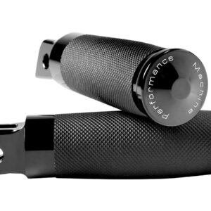 Contour Round Rider Foot Pegs Black, Anodized