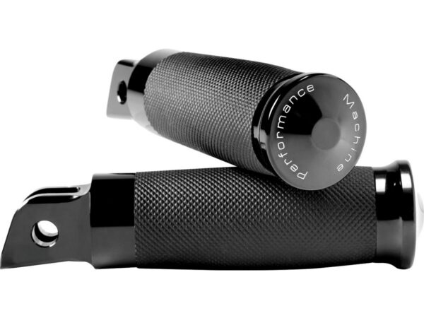 Contour Round Rider Foot Pegs Black, Anodized