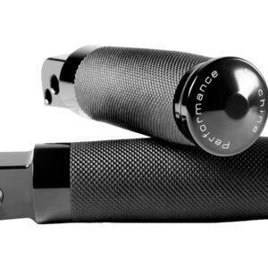 Contour Round Passenger Pegs Black, Anodized