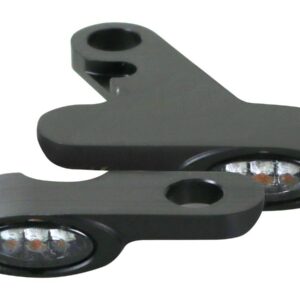 Elypse Front Turn Signals for M8 Softail Black Smoke LED