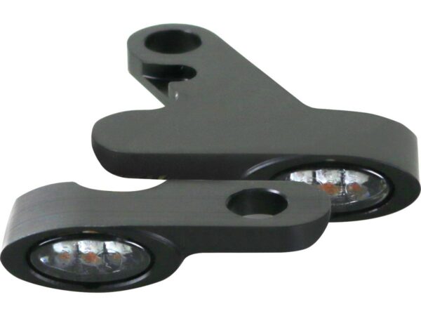 Elypse Front Turn Signals for M8 Softail Black Smoke LED