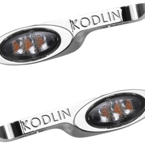 Universal Elypse Front Turn Signals Chrome Smoke LED