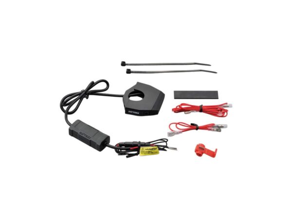 Slim-Mount Two-Port USB Type-A Power Supply Black