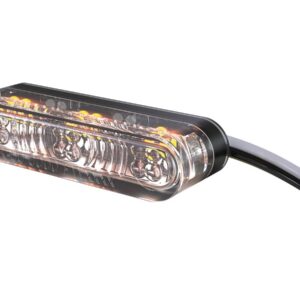 Star-MX1 Pro LED Turn Signal/Position Light Module Height(mm): 8 , Width(mm): 38 , Depth(mm): 12, Approved for vertical and horizontal installation Tinted LED