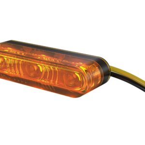 Star-MX1 Pro LED Turn Signal Height(mm): 8 , Width(mm): 38 , Depth(mm): 12, Approved for front and rear, vertical and horizontal installation Yellow LED