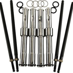 Twin Cam 88-113 Chrome Adjustable Pushrod Kit