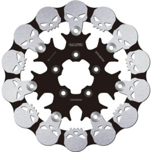 Skull Wave Floating Brake Disc Anodized Inner Steel Carrier Black Anodized 11,8" Front