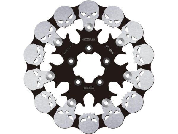 Skull Wave Floating Brake Disc Anodized Inner Steel Carrier Black Anodized 11,8" Front