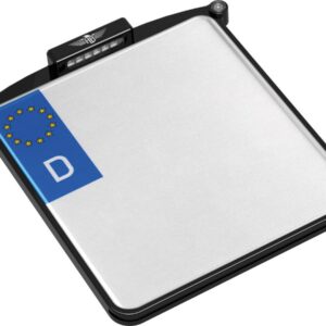 ALL-IN-ONE NANO License Plate Base Plate 3 in 1 and License Plate Light, Austria Size Black Anodized