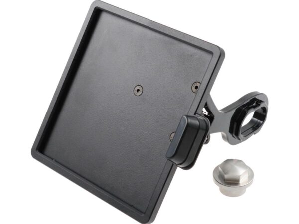 Slide-In Frame Side Mount License Plate Bracket Austria 210 x 170 mm Black Powder Coated