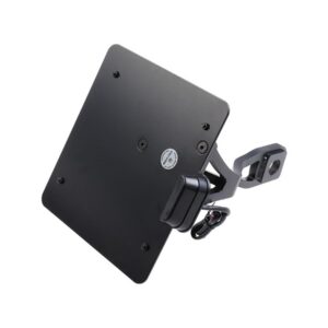 Sidemount License Plate Bracket Kit Germany 180 x 200 mm Black Powder Coated