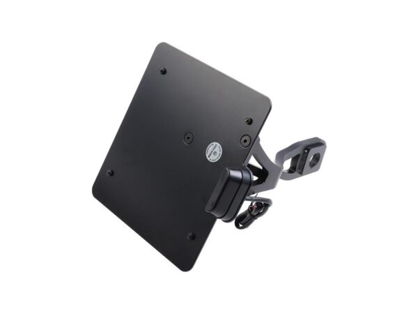 Sidemount License Plate Bracket Kit Germany 180 x 200 mm Black Powder Coated