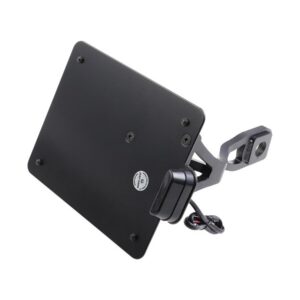 Sidemount License Plate Bracket Kit Austria 210 x 170 mm Black Powder Coated