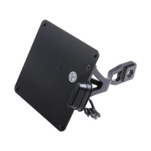 Sidemount License Plate Bracket Kit Italy 170 x 170 mm Black Powder Coated