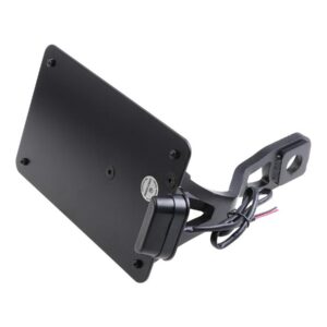 Sidemount License Plate Bracket Kit France 210 x 130 mm Black Powder Coated