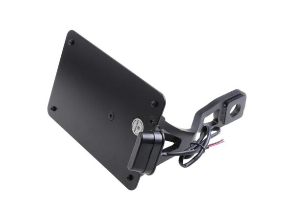 Sidemount License Plate Bracket Kit France 210 x 130 mm Black Powder Coated