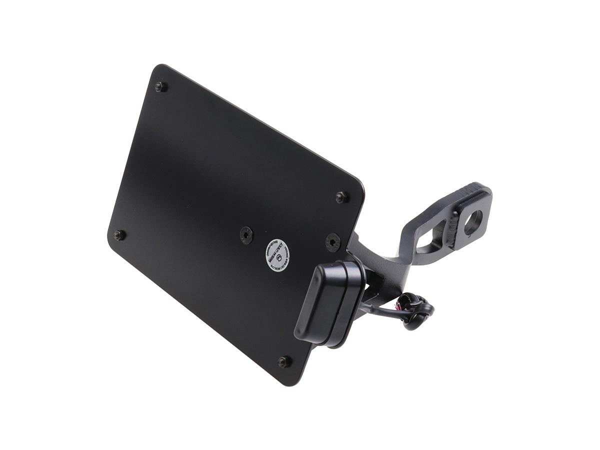 Sidemount License Plate Bracket Kit Netherlands 210 x 140 mm Black Powder Coated