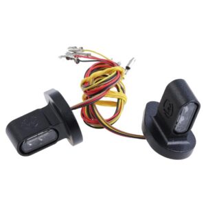 Shorty Rear Turn Signal/Taillight/Brake Light with Bracket Set for Indian Scout Black Smoke LED