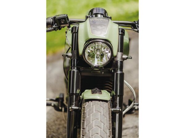 Shorty Front Turn Signal with Bracket Set for Indian Scout Black Smoke LED — изображение 2