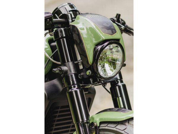 Shorty Front Turn Signal with Bracket Set for Indian Scout Black Smoke LED — изображение 3