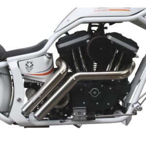 Firestarter Exhaust System , Without Heat Shield, Polished Smooth End Cap, Polished 2,5"