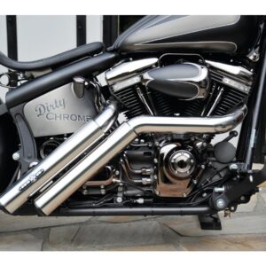 Firestarter Exhaust System , Without Heat Shield, Polished Smooth End Cap, Polished 2,5"