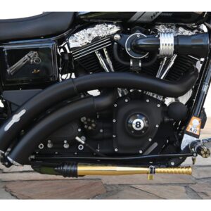 Rainbow Down Under Exhaust System , Without Heat Shield, Polished Smooth End Cap, Black 2,5"