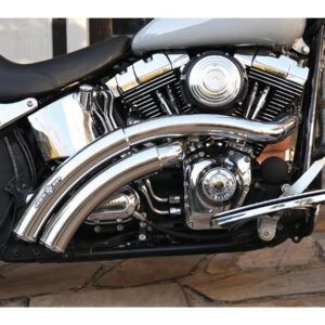 Rainbow Down Under Exhaust System , Without Heat Shield, Polished Smooth End Cap, Polished 2,5"