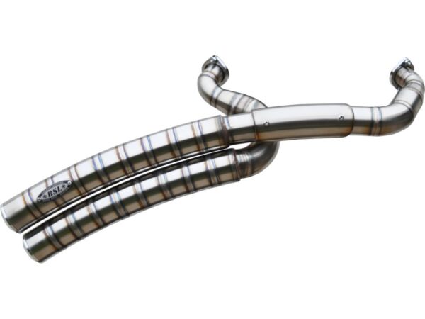 Rainbow Down Under Snake on the Road Exhaust System , Raw Smooth Heat Shield, Polished Smooth End Cap, Outline 70 mm — изображение 2