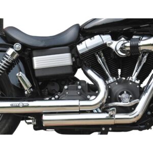 Top Chopp Staggered Exhaust System , Without Heat Shield, Polished Smooth End Cap, Polished 2,5"