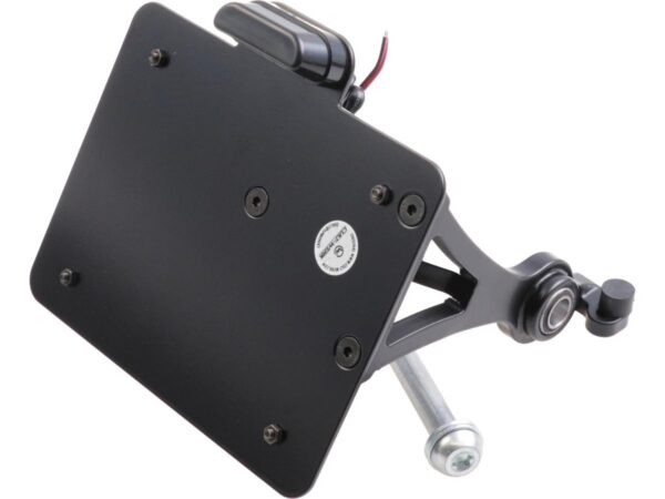 Sidemount License Plate Bracket Kit Switzerland 180 x 140 mm Black Powder Coated