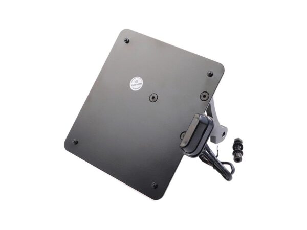 Sidemount License Plate Bracket Kit Italy 170 x 170 mm Black Powder Coated