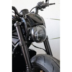 NRS Style Headlamp Mask Including LED Headlight Black Gloss ABS