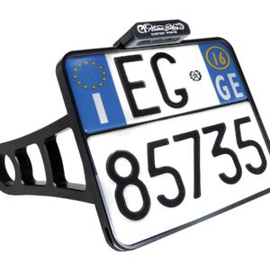 Side Mount License Plate Kit Italy specification 177x177mm Black Anodized