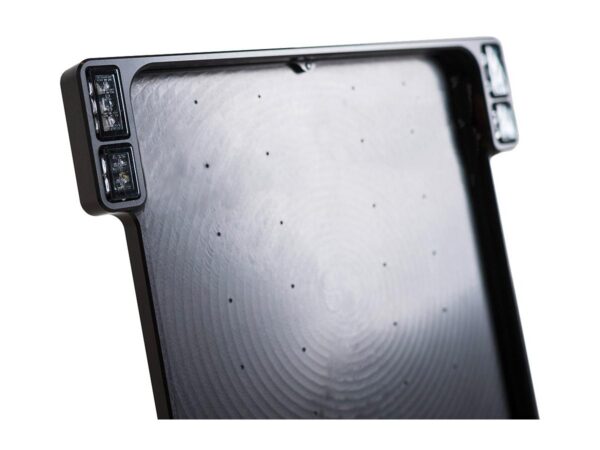 ALL-INN 2.0 License Plate Base Plate Turn Signal/Brake Light/Taillight and License Plate Light, Italy Size 177x177mm Black Anodized — изображение 2