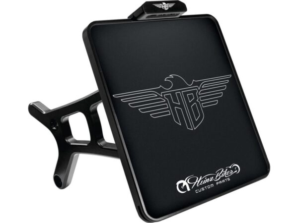 Side Mount License Plate Kit Swiss specification 180x140mm Black Anodized