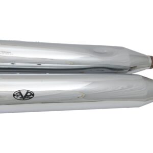 Double Slip-On Muffler Set Endcap Revolver Chrome