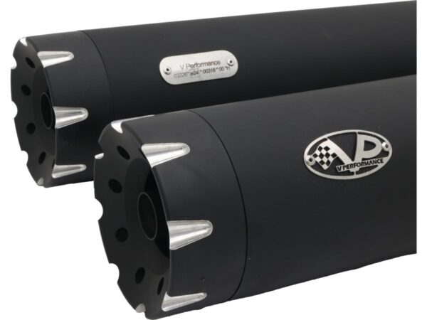 Double Slip-On Muffler Set Endcap Revolver Black Ceramic Coated — изображение 2