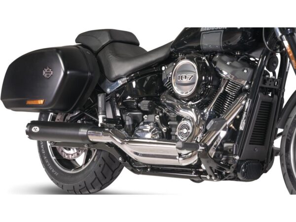 Single Slip-On Muffler Set Chrome Revolver End Cap Chrome — изображение 2