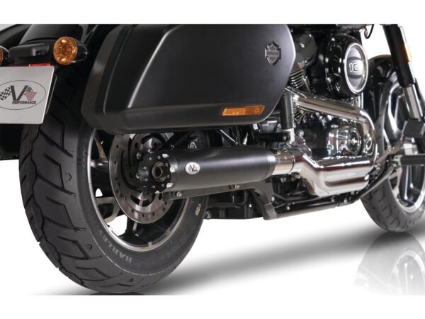 Single Slip-On Muffler Set Chrome Revolver End Cap Chrome — изображение 3