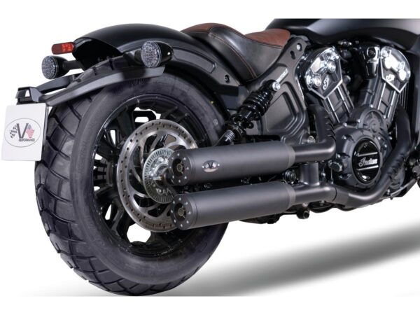 Double Slip-On Muffler Set Endcap Chubby Chrome — изображение 2
