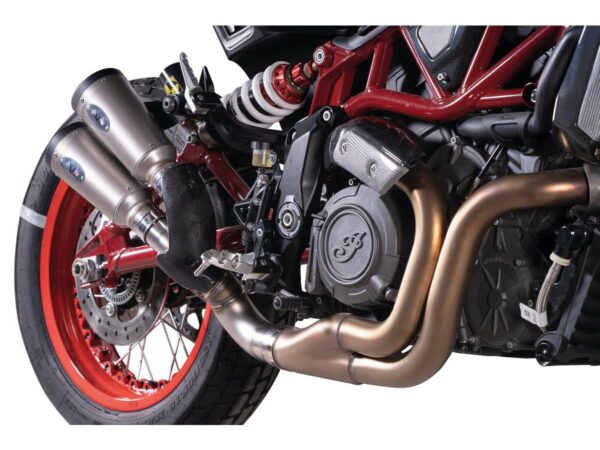 Thunder Series Twin Slip-On Muffler Set Endcap Style Thunder Titanium — изображение 3