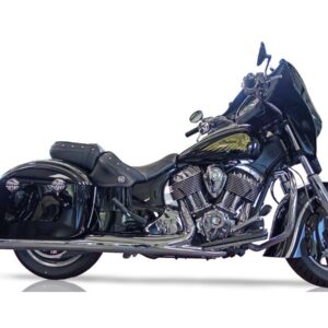 Double Slip-On Muffler Set Endcap Banger Chrome