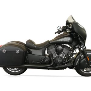 Double Slip-On Muffler Set Endcap Banger Black Ceramic Coated