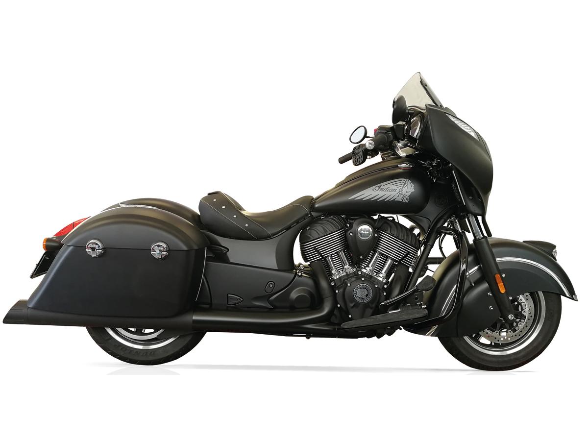 Double Slip-On Muffler Set Endcap Banger Black Ceramic Coated
