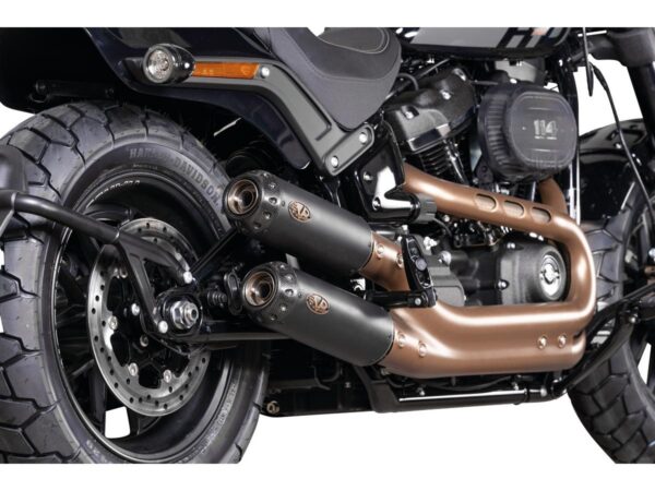 Double Slip-On Muffler Set Endcap Tracker Carbon Black Ceramic Coated — изображение 2