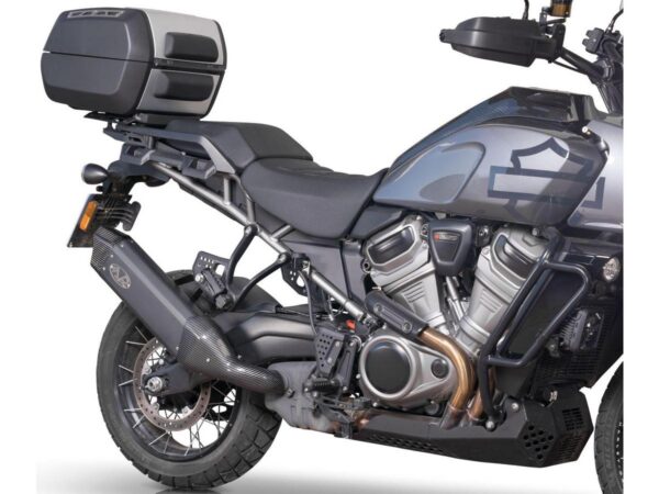 Single Slip-On Muffler for Pan America Models Carbon Fiber Endcap Black Ceramic Coated — изображение 4
