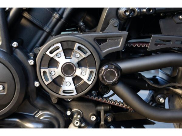 Sprocket and Front Pulley Cover for Sportster S and Nightster Black