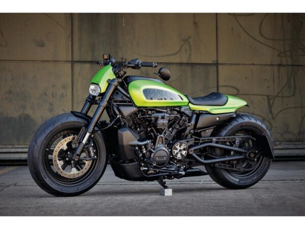 Sprocket and Front Pulley Cover for Sportster S and Nightster Black — изображение 2